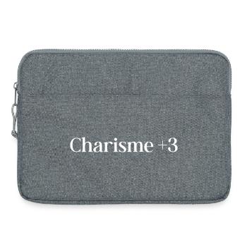 Role-playing humor, charisma plus three - Laptop bag 15" - heather grey - Front