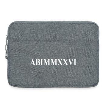 Abi 2026 - Abitur - Römische Ziffern - Latein - Laptoptasche 15" - Grau meliert - Vorne