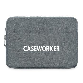 Spende für Fallbearbeiter, Sozialarbeiter und Anwalt - Laptoptasche 15" - Grau meliert - Vorne