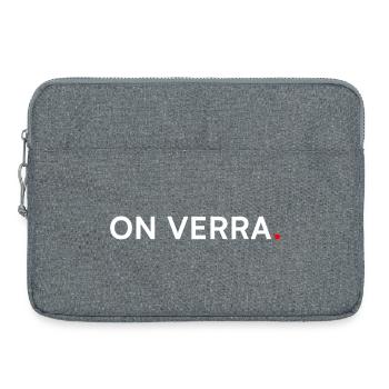 WIR WERDEN SEHEN. Minimale Humor-Prokrastination - Laptoptasche 15" - Grau meliert - Vorne