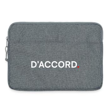 D’ACCORD. Design Minimal Humour Subtil - Sacoche pour ordinateur portable 15 pouces - gris chiné - Devant