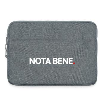 NOTA BENE | Minimalist humor expression - Laptop bag 15" - heather grey - Front