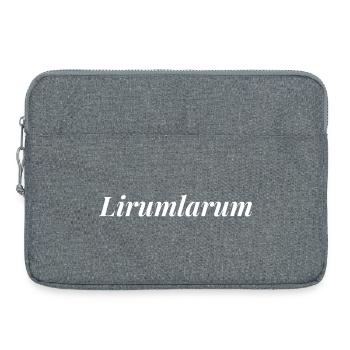 Lirumlarum - Wortschätze, vergessene Wörter - Laptoptasche 15" - Grau meliert - Vorne