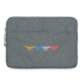 Herzschlag Drohne Drohnen - Laptoptasche 15" - Grau meliert - Vorne