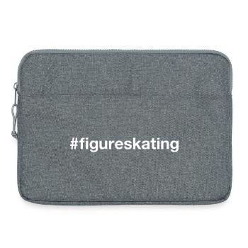 Figure Skating Eiskunstlauf Hashtag - Laptop bag 15" - heather grey - Front