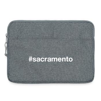 Sacramento Hashtag - Laptop bag 15" - heather grey - Front