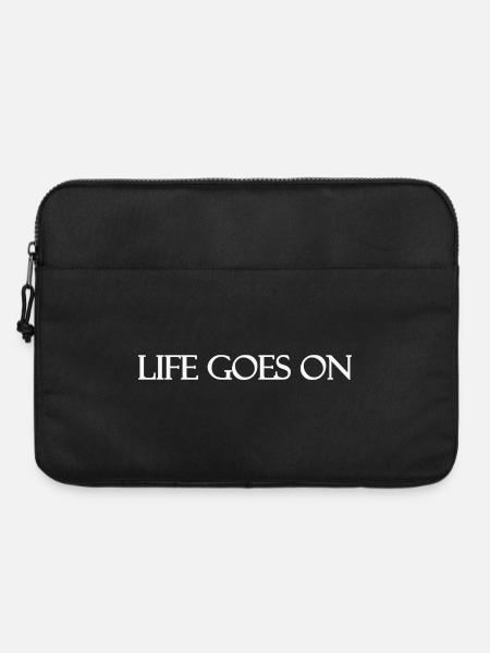 Life goes on white - Laptop bag 15" - black