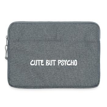 Mignon mais psychopathe – Faute de frappe dans l’affirmation - Sacoche pour ordinateur portable 15 pouces - gris chiné - Devant
