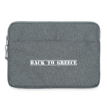 Grèce, Grèce - Sacoche pour ordinateur portable 15 pouces - gris chiné - Devant