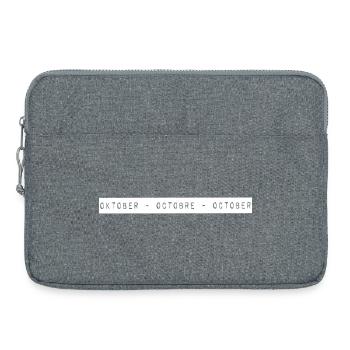 October Months / Year / Calendar / Sayings / Trend - Laptop bag 15" - heather grey - Front