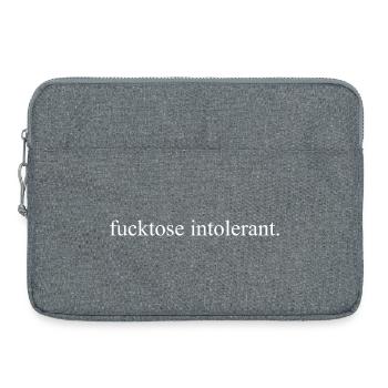 Fucktose Intolerant Minimal Typo Statement - Laptoptasche 15" - Grau meliert - Vorne