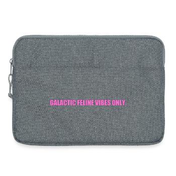 Galaktische Katzen-Vibes - Laptoptasche 15" - Grau meliert - Vorne