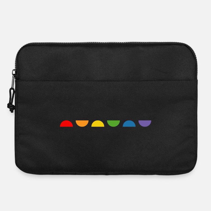 Rainbow Semicircle - Laptop bag 15" - black