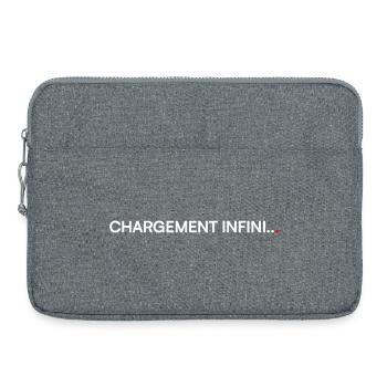 Infinite Loading, Humor, Tiredness, Work - Laptop bag 15" - heather grey - Front