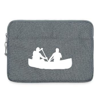 Canoë à rames - Design - Sacoche pour ordinateur portable 15 pouces - gris chiné - Devant