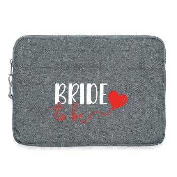 Bride to be Junggesellinenabschied Braut Verlobung - Laptoptasche 15" - Grau meliert - Vorne