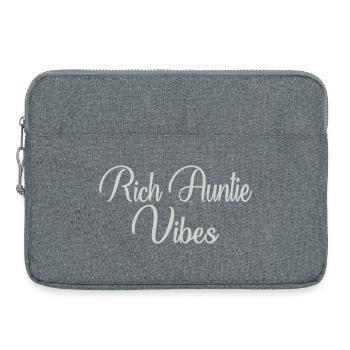 Rich Auntie Vibes Tante Femmes Meilleures Tantes Mères Da - Sacoche pour ordinateur portable 15 pouces - gris chiné - Devant