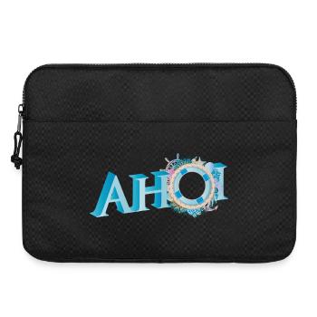 maritimer Seemannsgruß Schriftzug Ahoi - Laptoptasche 15" - Schwarz - Vorne
