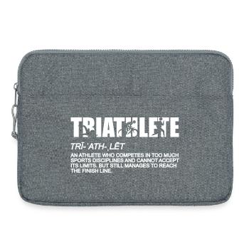 Triathlon Bedeutung - Laptoptasche 15" - Grau meliert - Vorne