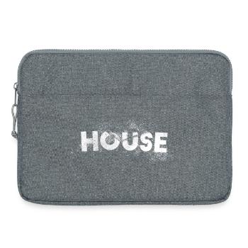 Music House art design for raver, EDM festival - Laptop bag 15" - heather grey - Front
