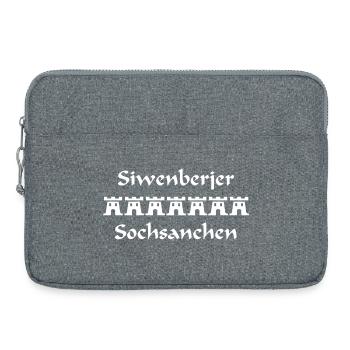 Frauen Design Siebenbürger Sächsin mit Wappen - Laptoptasche 15" - Grau meliert - Vorne