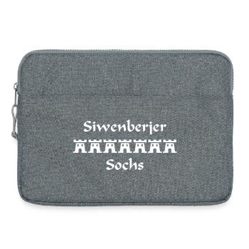 Herren Design Siebenbürger Sachs mit Wappen - Laptoptasche 15" - Grau meliert - Vorne