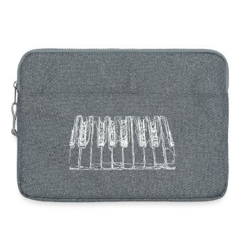 Touche de piano Pianiste - Sacoche pour ordinateur portable 15 pouces - gris chiné - Devant