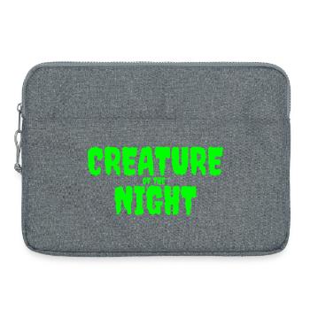 Créature de la nuit Texte d’horreur - Sacoche pour ordinateur portable 15 pouces - gris chiné - Devant