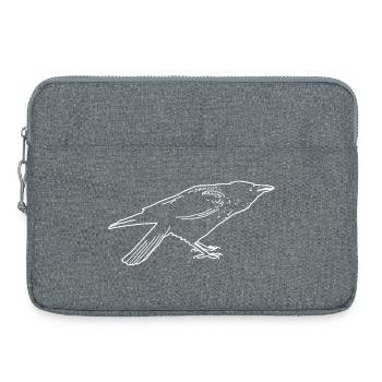 Crow linears - Laptop bag 15" - heather grey - Front