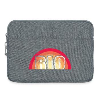 Rio logo Vintage Sunset - Sacoche pour ordinateur portable 15 pouces - gris chiné - Devant