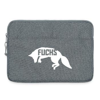 Fuchs im Sprung: Comic, Kawaii & Manga Style - Laptoptasche 15" - Grau meliert - Vorne