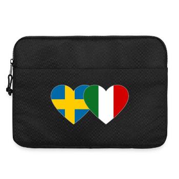 Schweden Italien Flagge Hände Herzform - Laptoptasche 15" - Schwarz - Vorne