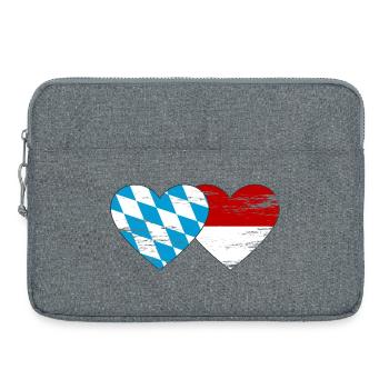 Cœur du drapeau Bavière Indonésie utilisé - Sacoche pour ordinateur portable 15 pouces - gris chiné - Devant