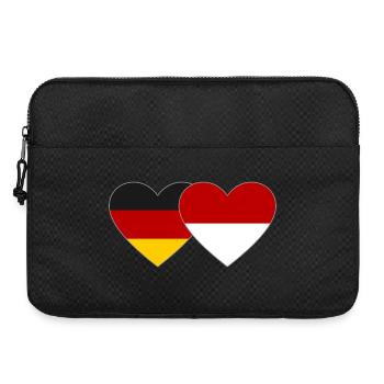 Allemagne Monaco Drapeau Coeur - Sacoche pour ordinateur portable 15 pouces - noir - Devant