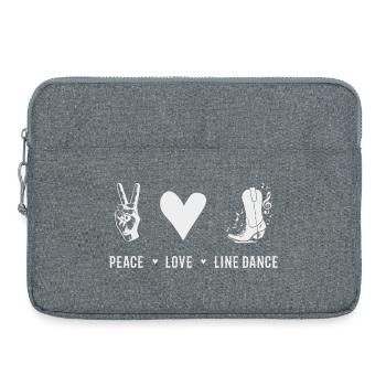Peace Love Line Dance Leidenschaft Country Dance - Laptoptasche 15" - Grau meliert - Vorne
