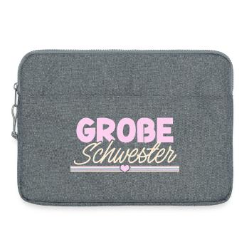 grande sœur - Sacoche pour ordinateur portable 15 pouces - gris chiné - Devant
