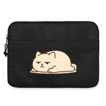 Sleeping cat in kawaii style - Laptop bag 15" - black - Front