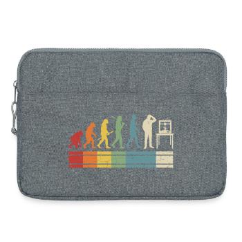 3D Druck Evolution – Vintage Maker Design - Laptoptasche 15" - Grau meliert - Vorne