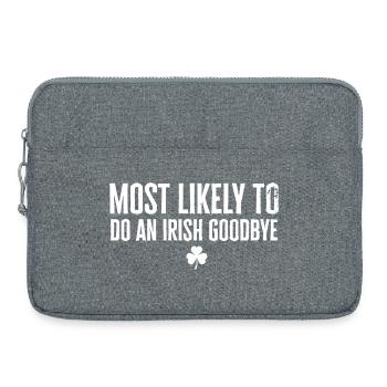 Most Likely to Irish Goodbye - Laptop bag 15" - heather grey - Front