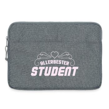 Allerbester Student Retro Badge - Laptoptasche 15" - Grau meliert - Vorne
