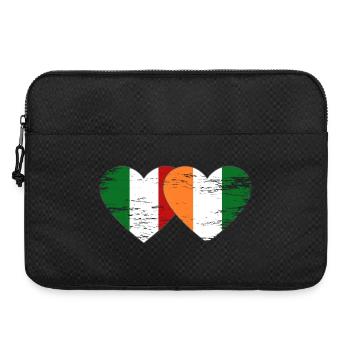 Drapeau Italien de Côte d’Ivoire Cœur utilisé - Sacoche pour ordinateur portable 15 pouces - noir - Devant