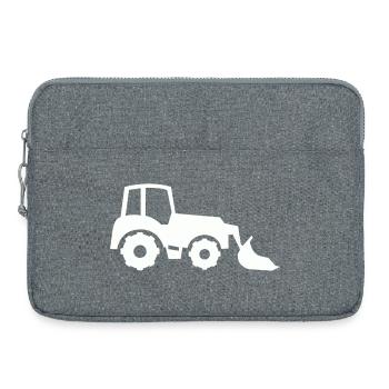 Chargeuse avant Silhouette de Tracteur - Sacoche pour ordinateur portable 15 pouces - gris chiné - Devant