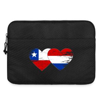 Chile_Holland_Flagge_Herz_used - Sacoche pour ordinateur portable 15 pouces - noir - Devant