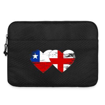 Chile England flagge Herz - Laptoptasche 15" - Schwarz - Vorne