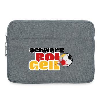 Fußball Motiv für die WM - Laptoptasche 15" - Grau meliert - Vorne