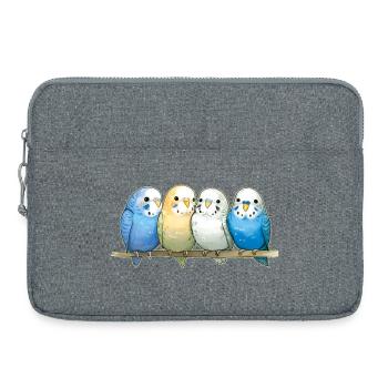 Wellensittiche  - Laptoptasche 15" - Grau meliert - Vorne