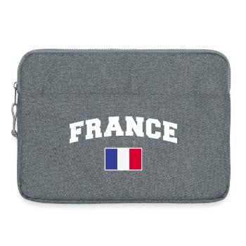 Frankreich Fan - Laptoptasche 15" - Grau meliert - Vorne