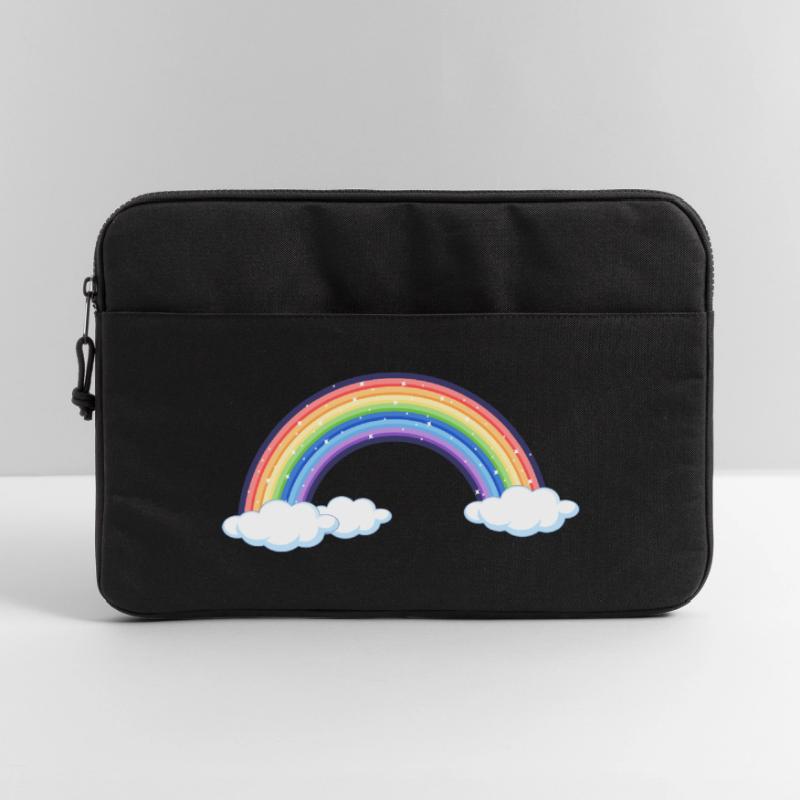 Lebendiger Regenbogen über den Wolken Laptoptasche 15"