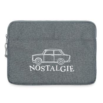 Nostalgie Trabi RDA Est vieilles voitures icône rétro - Sacoche pour ordinateur portable 15 pouces - gris chiné - Devant
