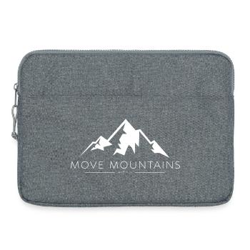 faith can move mountains - Laptop bag 15" - heather grey - Front